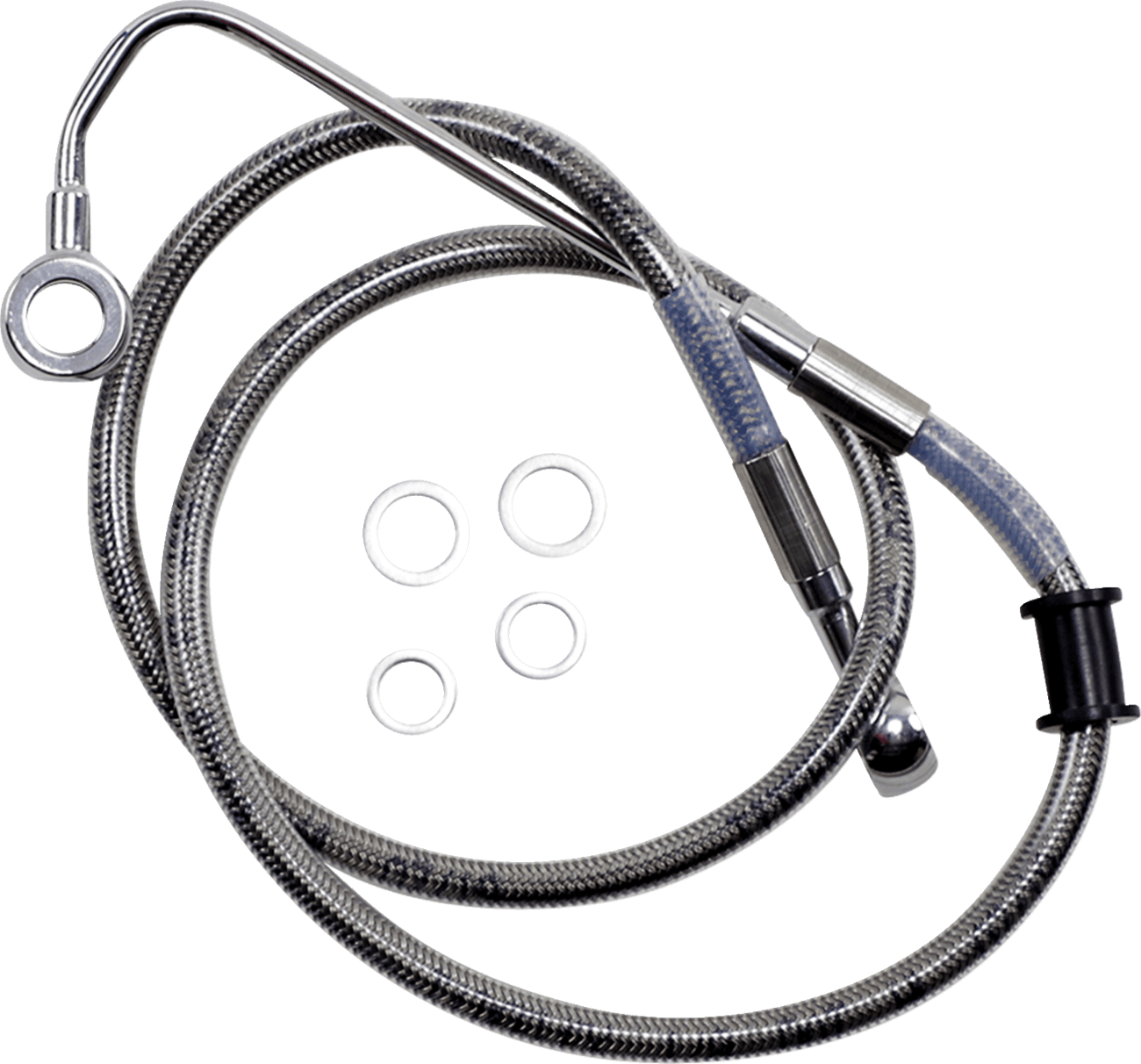 DRAG SPECIALTIES 1741-5754 Brake Line - Front (Upper) - Stainless Steel