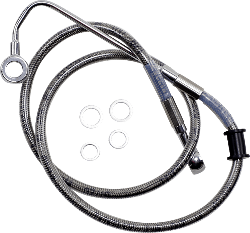 DRAG SPECIALTIES 1741-5754 Brake Line - Front (Upper) - Stainless Steel