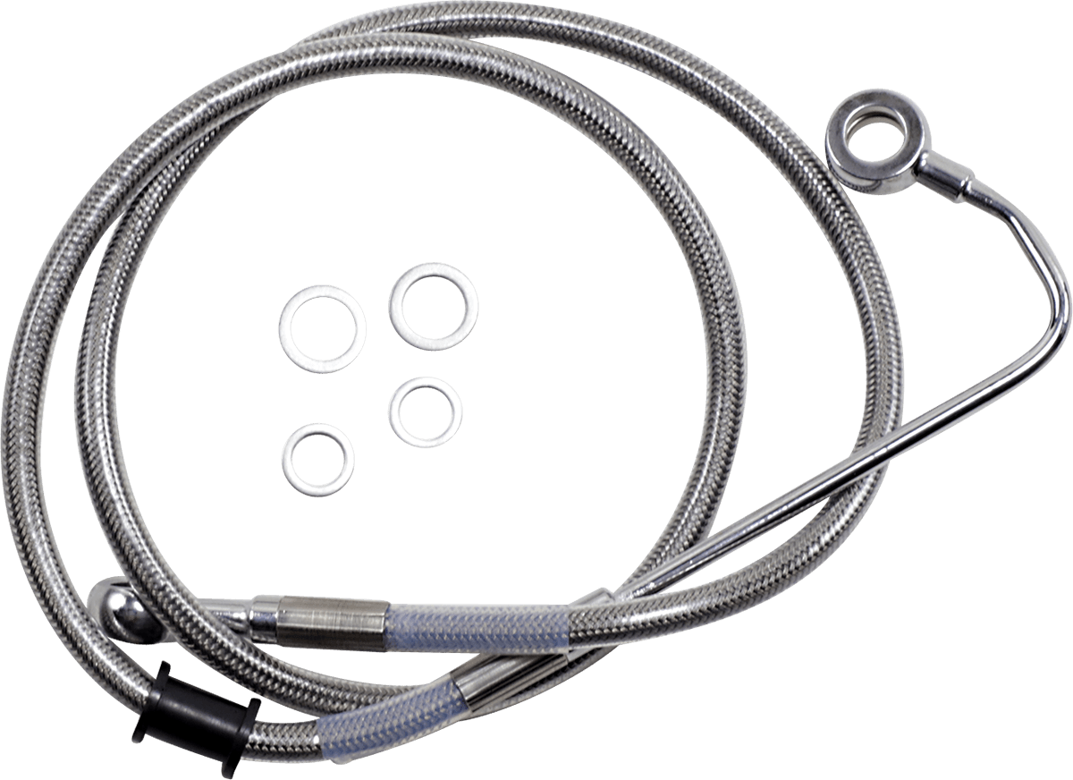 DRAG SPECIALTIES 1741-5757 Brake Line - +6" - Stainless Steel - '15-'17 Softail