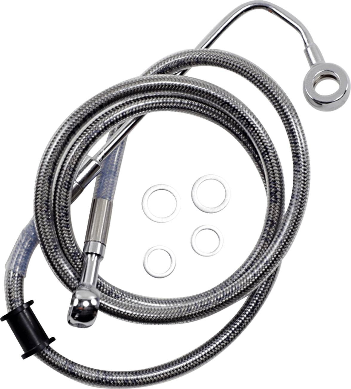 DRAG SPECIALTIES 1741-5758 Brake Line - +8" - Stainless Steel - '15-'17 Softail