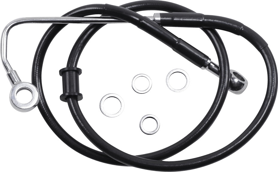DRAG SPECIALTIES 1741-5760 Brake Line - +2" - Black - '15-'17 Softail