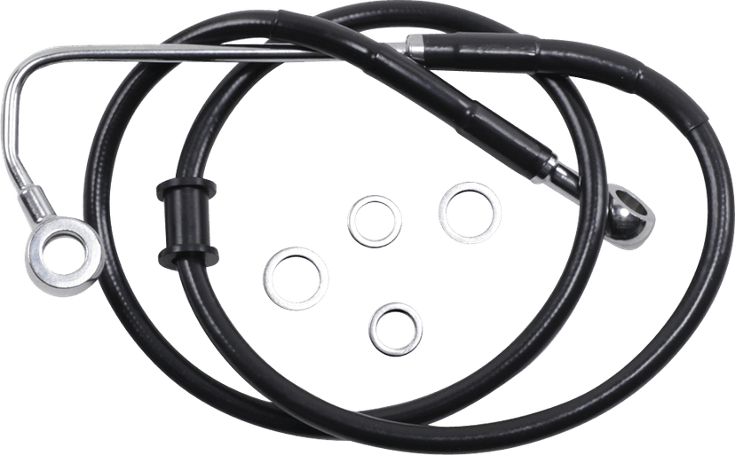 DRAG SPECIALTIES 1741-5760 Brake Line - +2" - Black - '15-'17 Softail