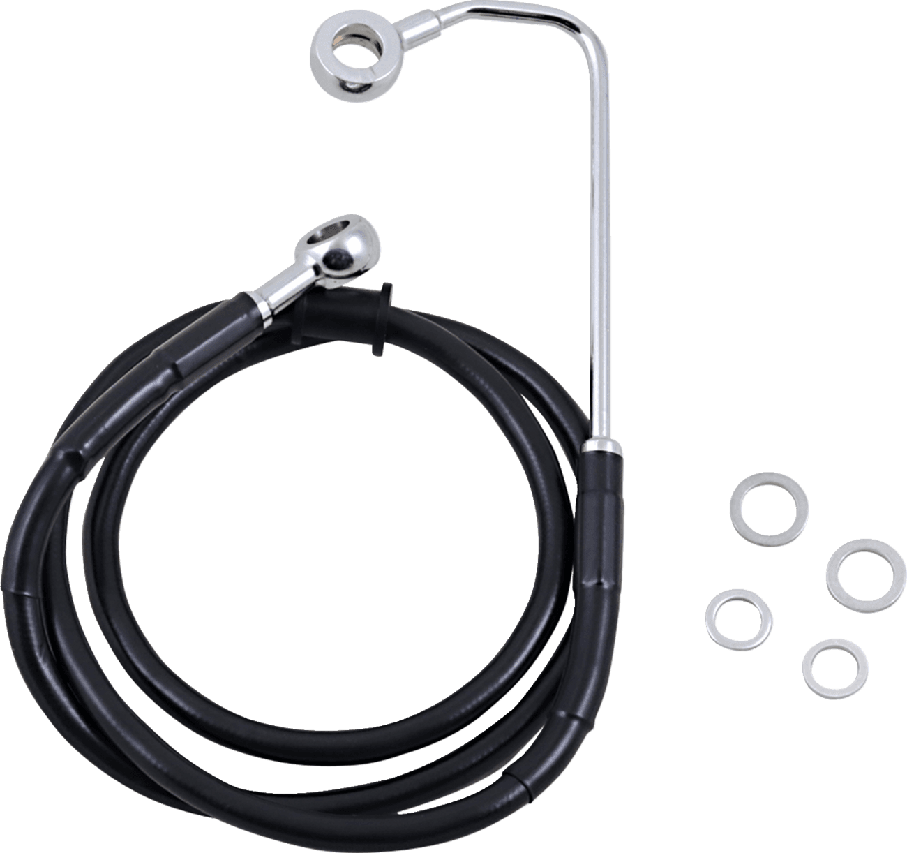 DRAG SPECIALTIES 1741-5762 Brake Line - +6" - Black - '15-'17 Softail