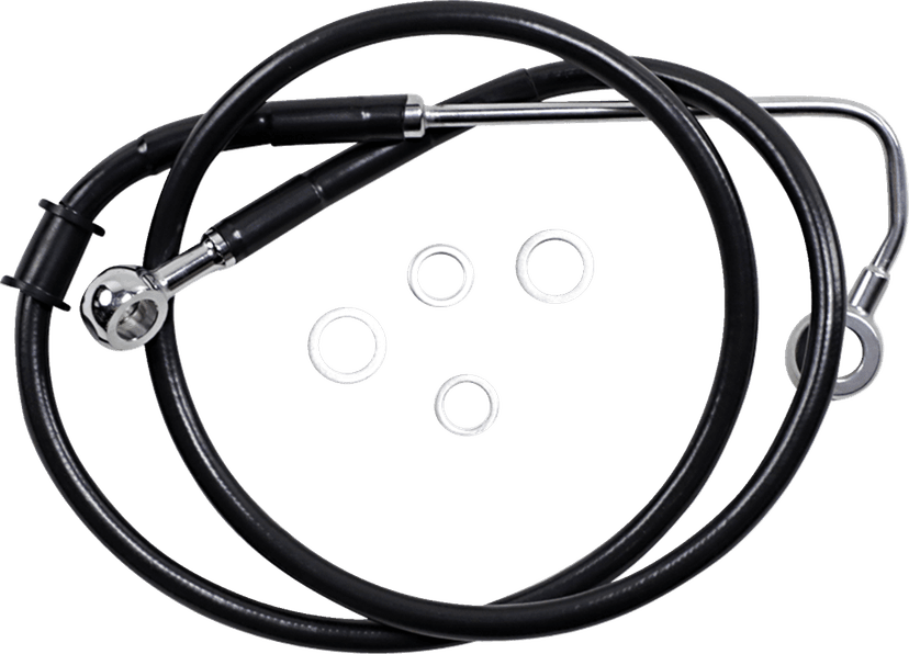 DRAG SPECIALTIES 1741-5762 Brake Line - +6" - Black - '15-'17 Softail — image 2 of 2