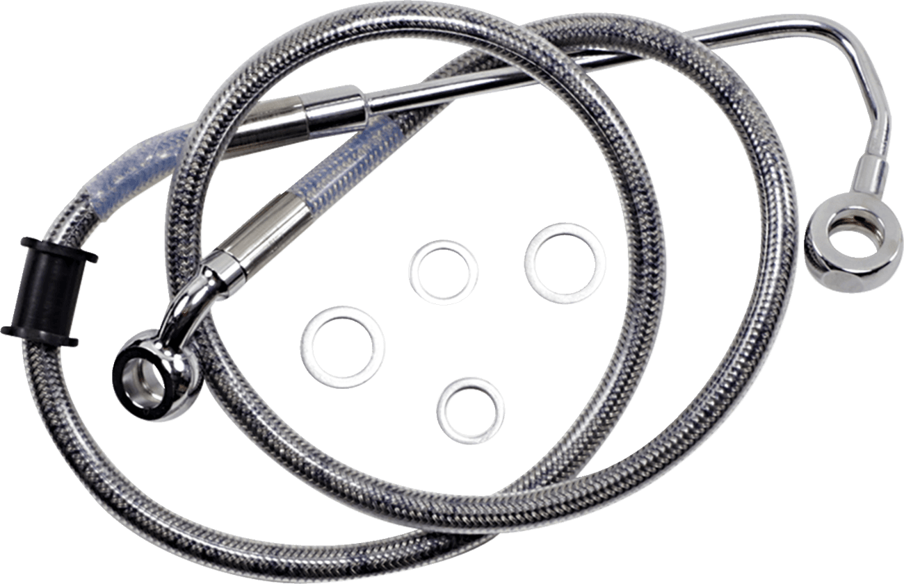DRAG SPECIALTIES 1741-5764 Brake Line - Front (Upper) - Stainless Steel