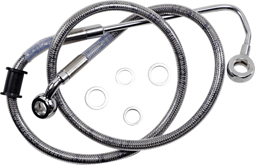 DRAG SPECIALTIES 1741-5764 Brake Line - Front (Upper) - Stainless Steel