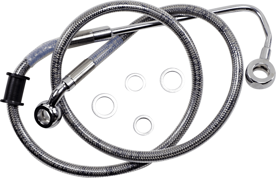 DRAG SPECIALTIES 1741-5765 Brake Line - +2" - Stainless Steel - '15-'17 Softail