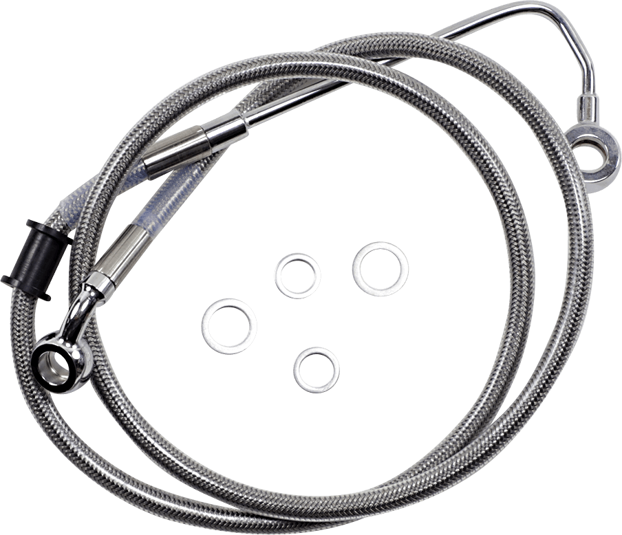 DRAG SPECIALTIES 1741-5769 Brake Line - +10" - Stainless Steel - '15-'17 Softail