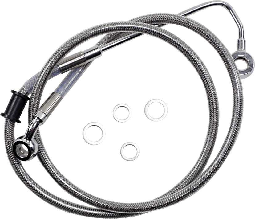 DRAG SPECIALTIES 1741-5769 Brake Line - +10" - Stainless Steel - '15-'17 Softail