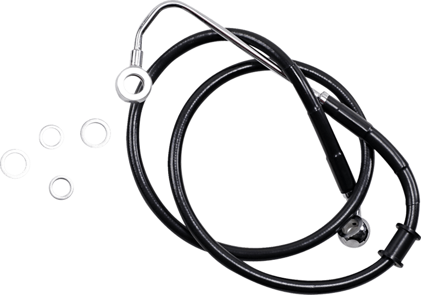 DRAG SPECIALTIES 1741-5773 Brake Line - +6" - Black - '15-'17 Softail