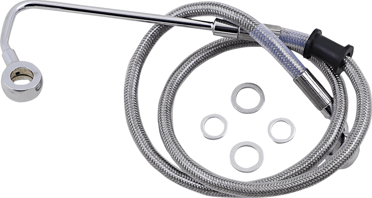 DRAG SPECIALTIES 1741-5776 Brake Line - Front (Upper) - Stainless Steel