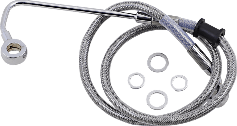 DRAG SPECIALTIES 1741-5776 Brake Line - Front (Upper) - Stainless Steel
