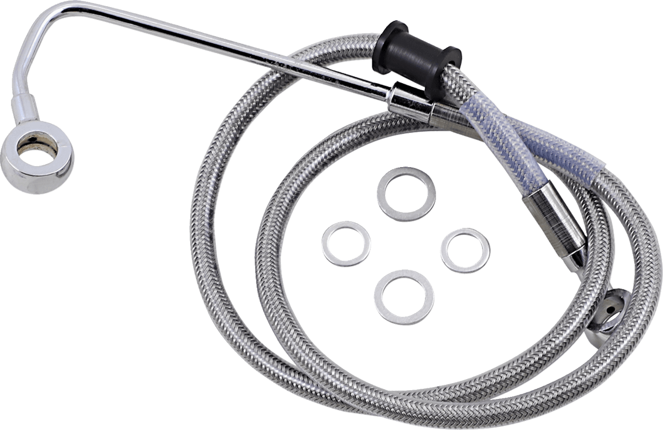 DRAG SPECIALTIES 1741-5777 Brake Line - +2" - Stainless Steel - '15-'17 Softail
