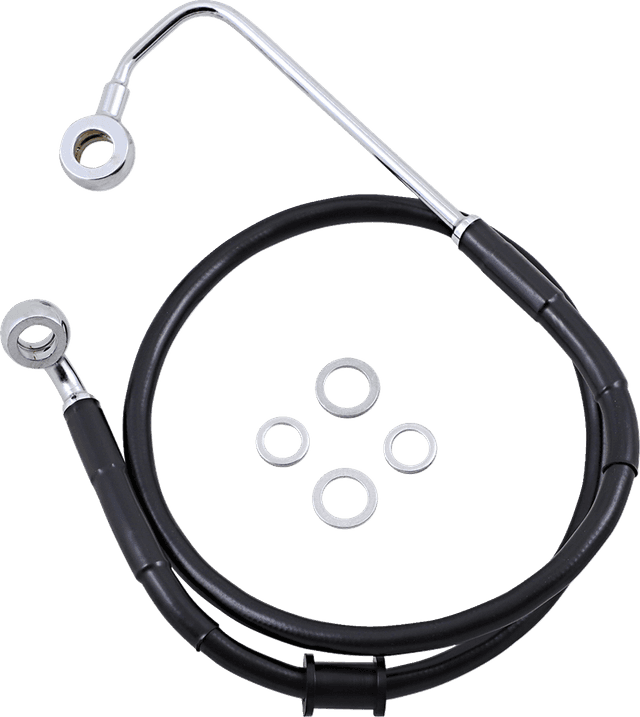 DRAG SPECIALTIES 1741-5782 Brake Line - Front (Upper) - Black