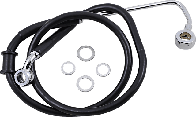 DRAG SPECIALTIES 1741-5783 Brake Line - +2" - Black - '15-'17 Softail