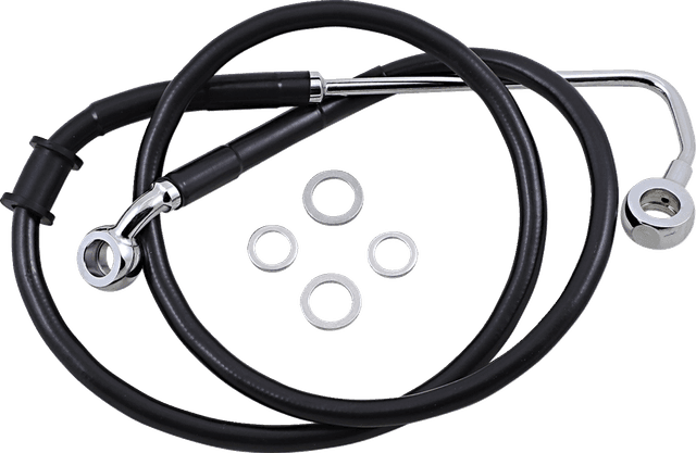 DRAG SPECIALTIES 1741-5785 Brake Line - +6" - Black - '15-'17 Softail