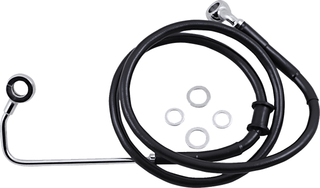 DRAG SPECIALTIES 1741-5786 Brake Line - +8" - Black - '15-'17 Softail