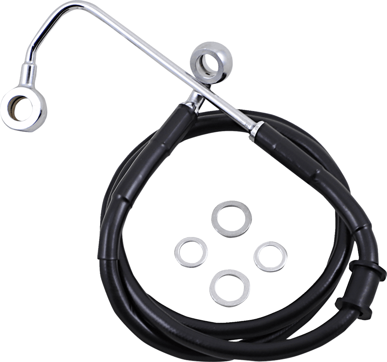 DRAG SPECIALTIES 1741-5787 Brake Line - +10" - Black - '15-'17 Softail