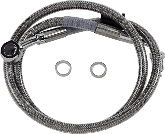 DRAG SPECIALTIES 1741-5790 Brake Line - +4" - Stainless Steel - '18-'23 Softail