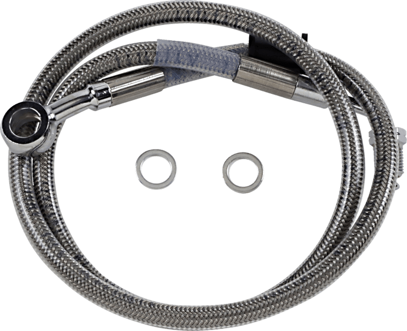DRAG SPECIALTIES 1741-5790 Brake Line - +4" - Stainless Steel - '18-'23 Softail