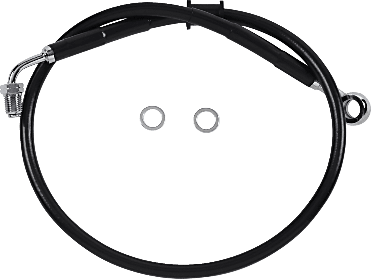 DRAG SPECIALTIES 1741-5794 Brake Line - Front (Upper) - Black