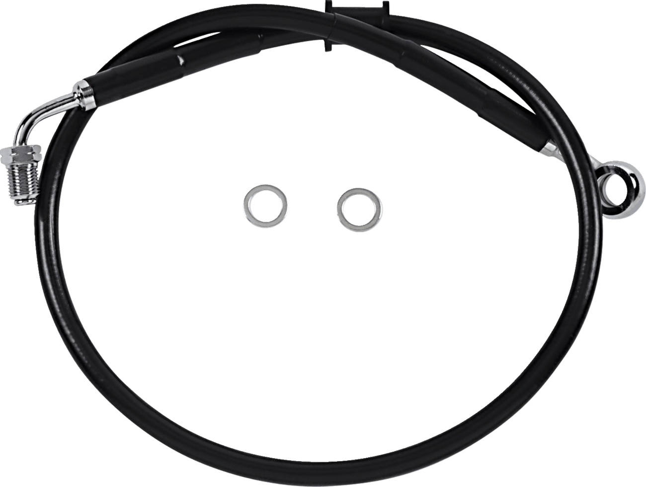 DRAG SPECIALTIES 1741-5794 Brake Line - Front (Upper) - Black