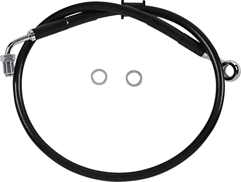DRAG SPECIALTIES 1741-5794 Brake Line - Front (Upper) - Black