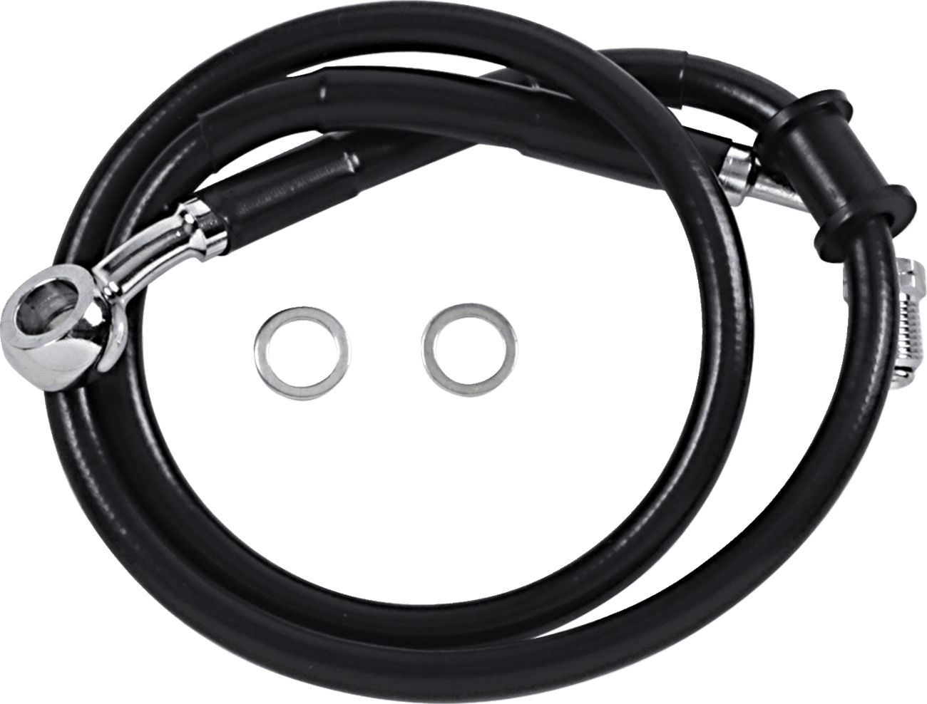 DRAG SPECIALTIES 1741-5795 Brake Line - +2" - Black - '18-'24 Softail