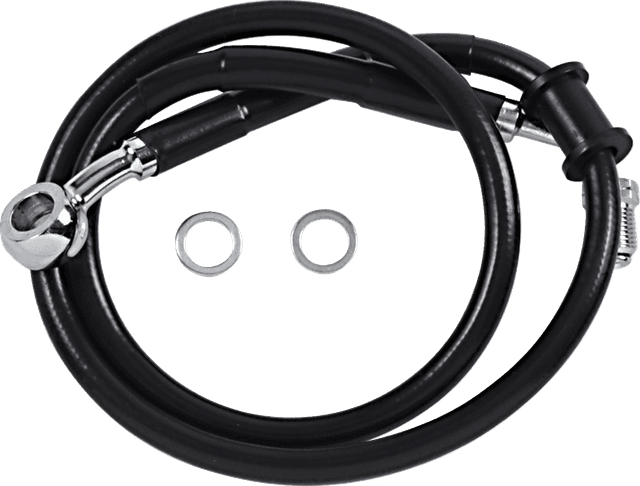 DRAG SPECIALTIES 1741-5795 Brake Line - +2" - Black - '18-'24 Softail