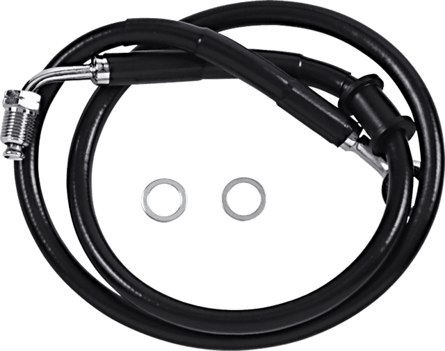 DRAG SPECIALTIES 1741-5796 Brake Line - +4" - Black - '18-'24 Softail