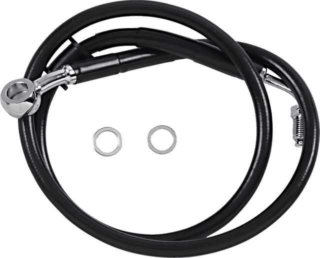 DRAG SPECIALTIES 1741-5797 Brake Line - +6" - Black - '18-'24 Softail