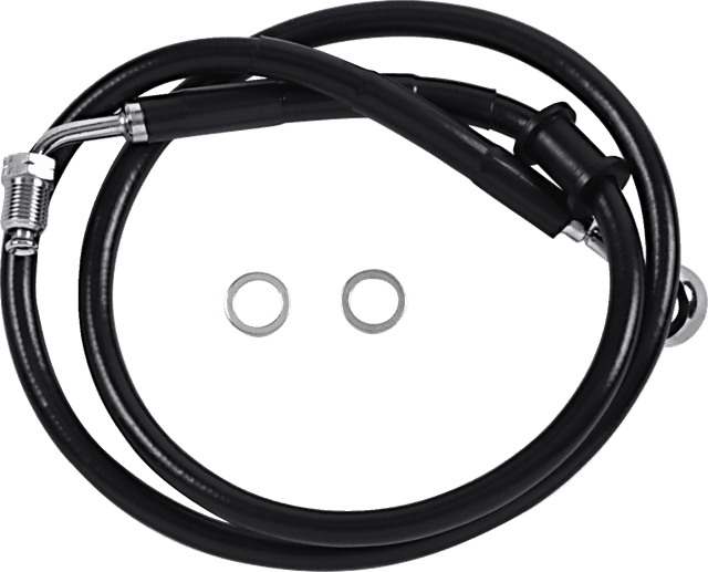 DRAG SPECIALTIES 1741-5798 Brake Line - +8" - Black - '18-'24 Softail