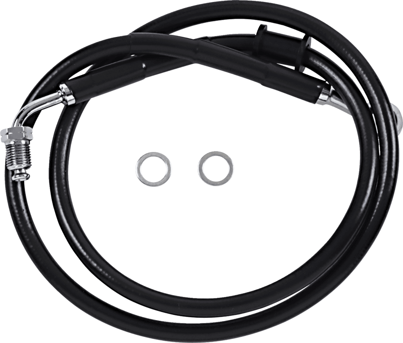 DRAG SPECIALTIES 1741-5799 Brake Line - +10" - Black - '18-'24 Softail