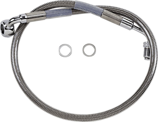 DRAG SPECIALTIES 1741-5800 Brake Line - Front (Upper) - Stainless Steel