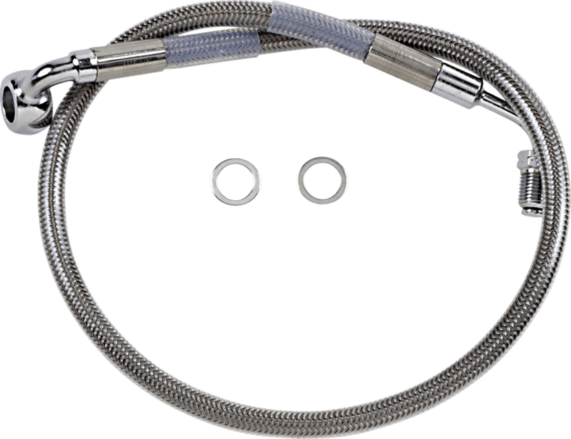 DRAG SPECIALTIES 1741-5800 Brake Line - Front (Upper) - Stainless Steel