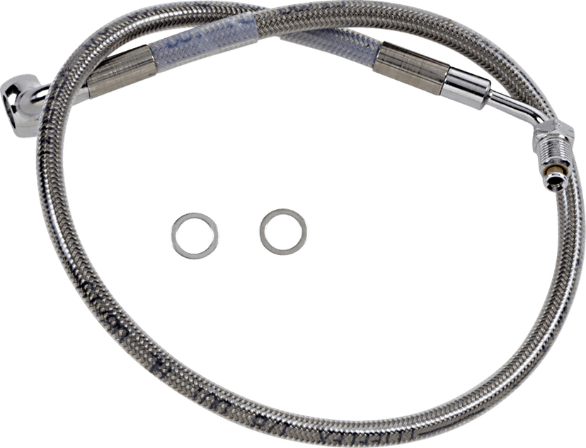 DRAG SPECIALTIES 1741-5801 Brake Line - +2" - Stainless Steel - '18-'21 Softail