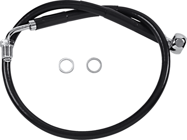 DRAG SPECIALTIES 1741-5806 Brake Line - Front (Upper) - Black