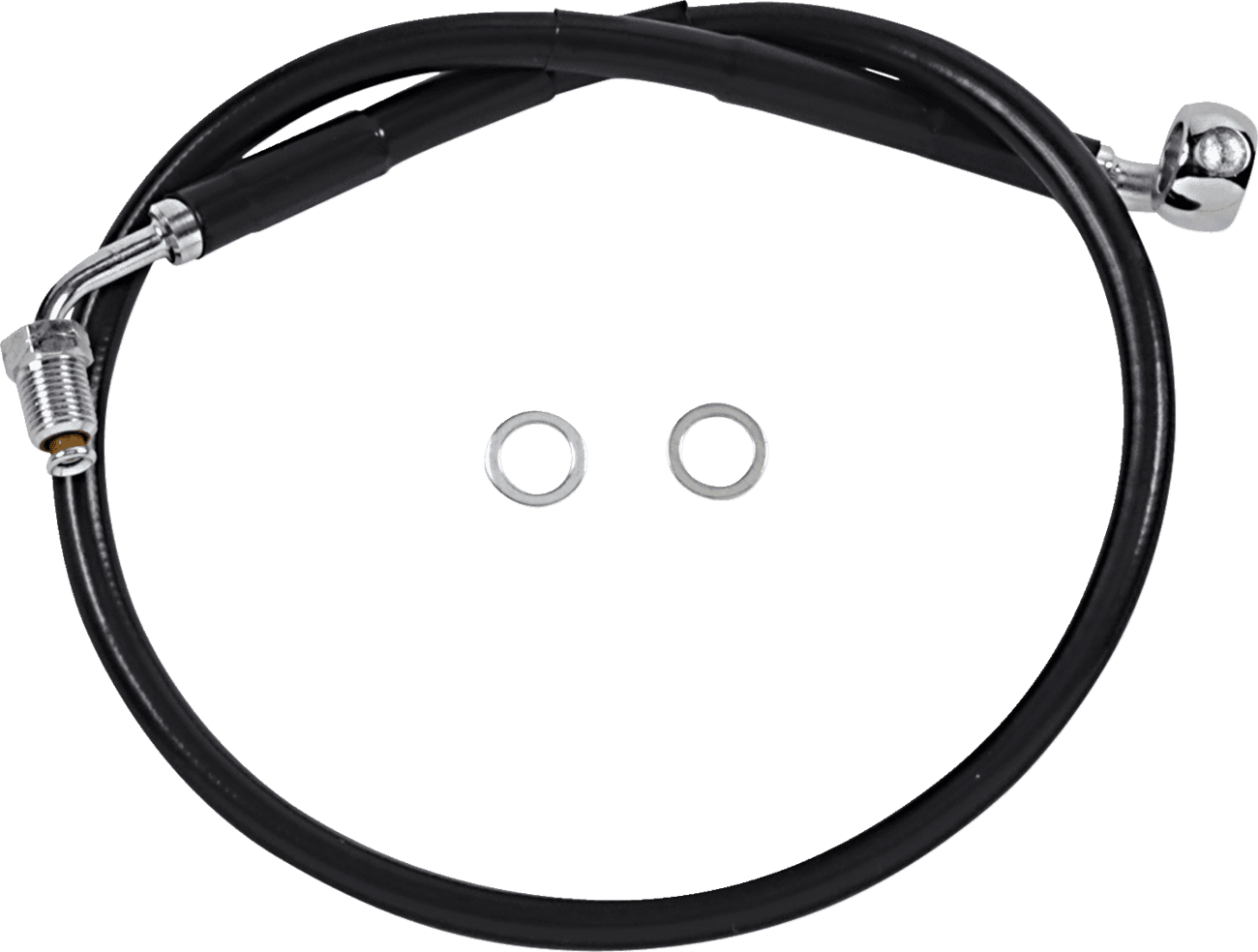 DRAG SPECIALTIES 1741-5807 Brake Line - +2" - Black - '18-'21 Softail