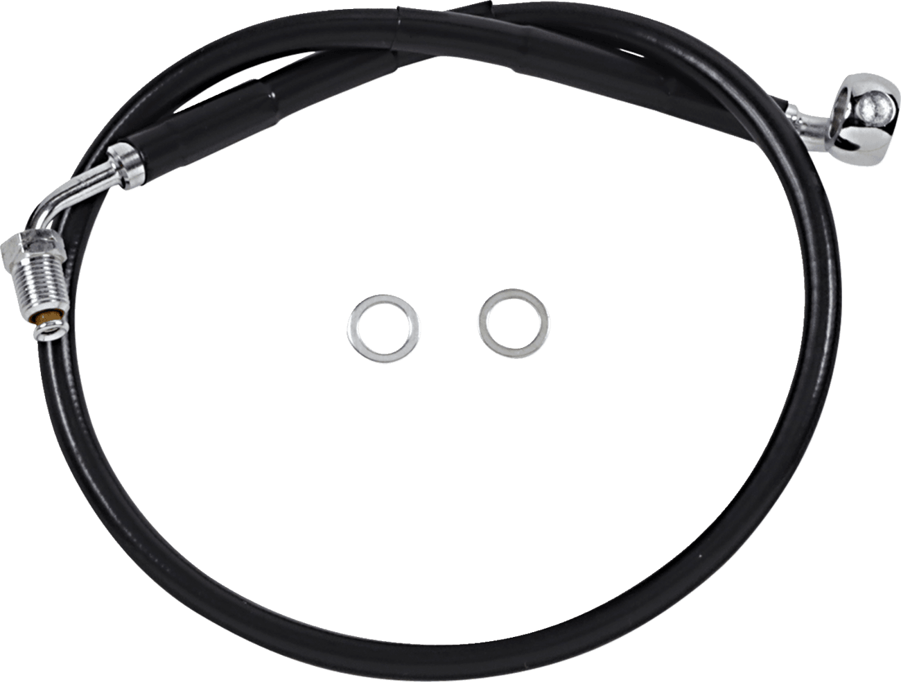 DRAG SPECIALTIES 1741-5807 Brake Line - +2" - Black - '18-'21 Softail