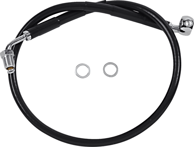 DRAG SPECIALTIES 1741-5807 Brake Line - +2" - Black - '18-'21 Softail