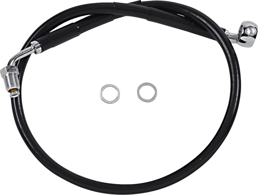 DRAG SPECIALTIES 1741-5807 Brake Line - +2" - Black - '18-'21 Softail