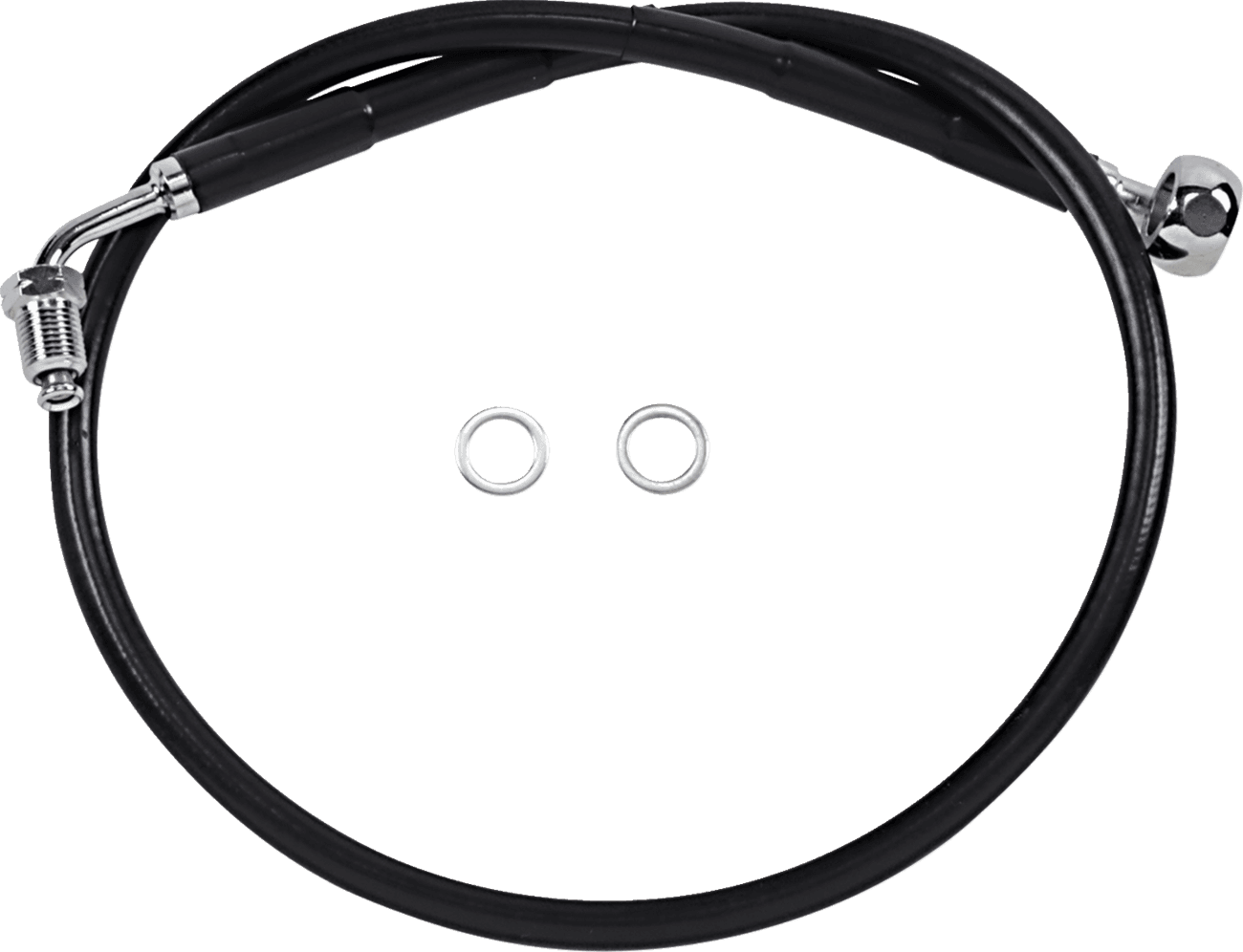DRAG SPECIALTIES 1741-5808 Brake Line - +4" - Black - '18-'21 Softail