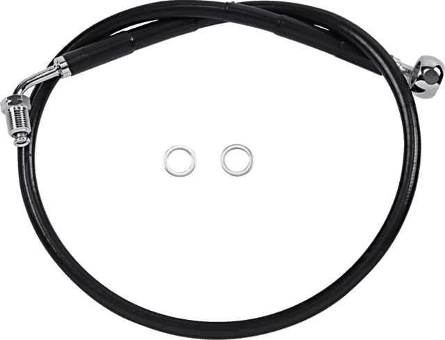 DRAG SPECIALTIES 1741-5808 Brake Line - +4" - Black - '18-'21 Softail