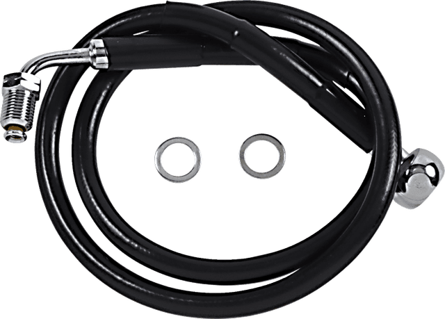 DRAG SPECIALTIES 1741-5809 Brake Line - +6" - Black - '18-'21 Softail