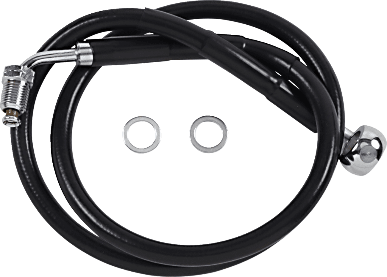 DRAG SPECIALTIES 1741-5810 Brake Line - +8" - Black - '18-'21 Softail
