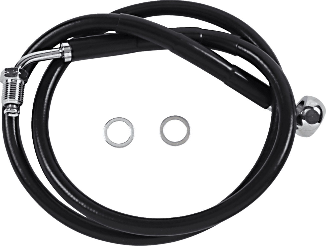 DRAG SPECIALTIES 1741-5811 Brake Line - +10" - Black - '18-'21 Softail