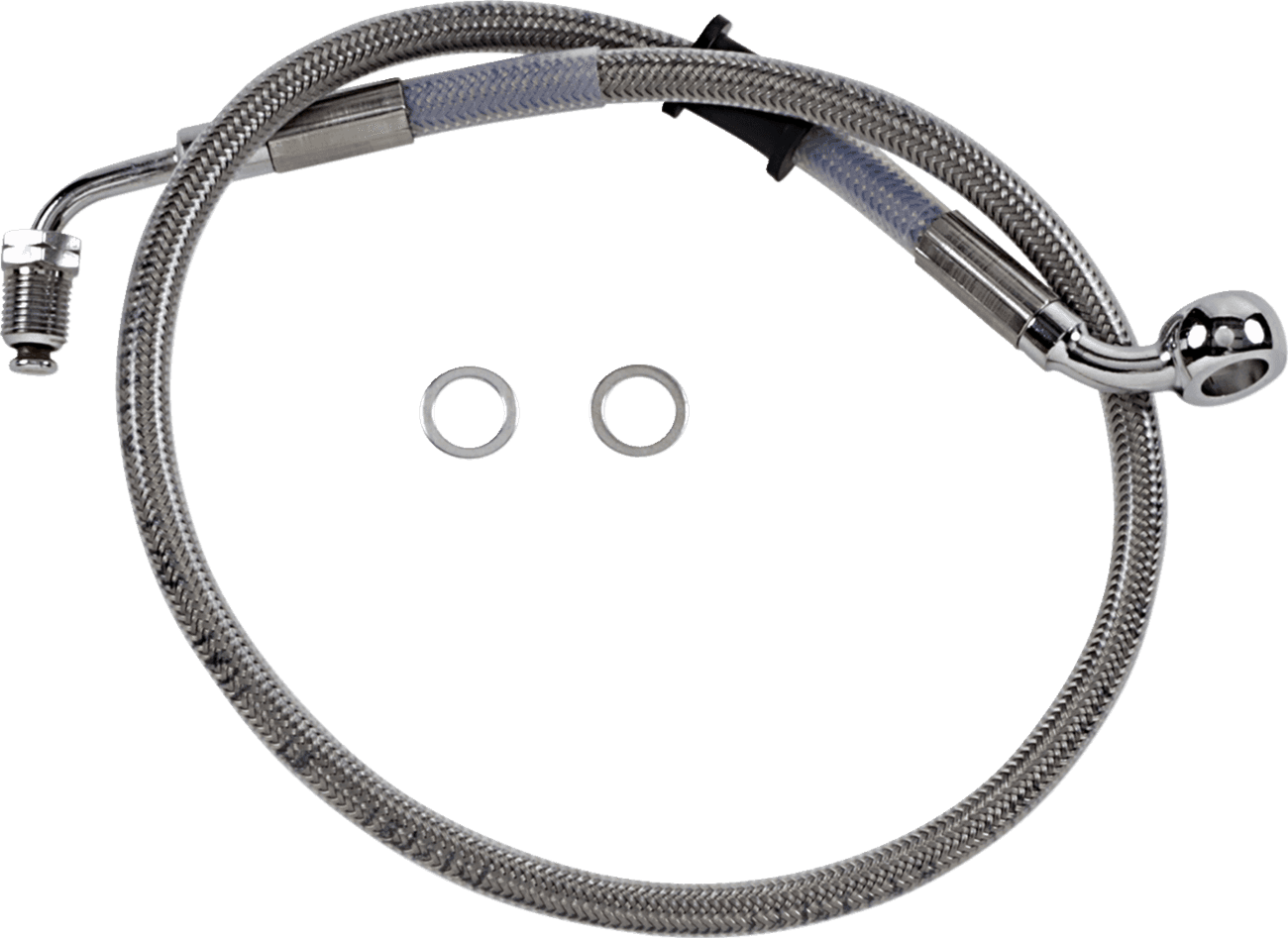 DRAG SPECIALTIES 1741-5812 Brake Line - Front (Upper) - Stainless Steel
