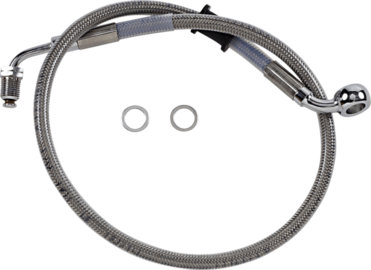 DRAG SPECIALTIES 1741-5812 Brake Line - Front (Upper) - Stainless Steel