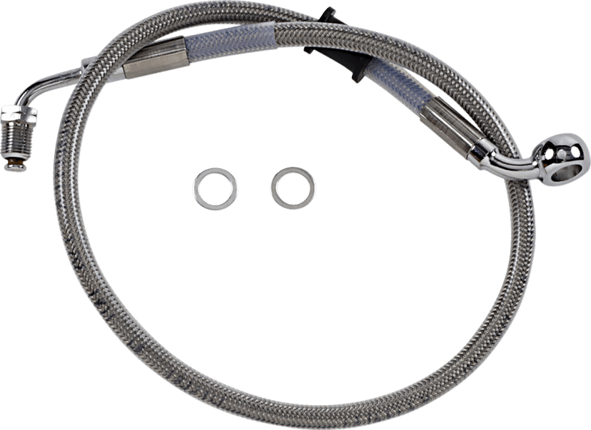 DRAG SPECIALTIES 1741-5812 Brake Line - Front (Upper) - Stainless Steel