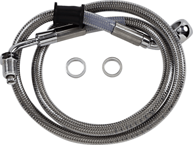 DRAG SPECIALTIES 1741-5814 Brake Line - +4" - Stainless Steel - '18-'21 Softail
